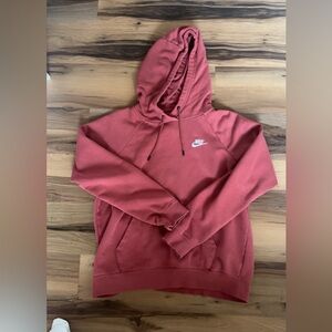 Nike Dusky Rose Hoodie with White Swoosh